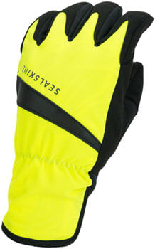 SealSkinz Waterproof All Weather Cycle Gloves - Neon Yellow/Black, Full Finger, Small